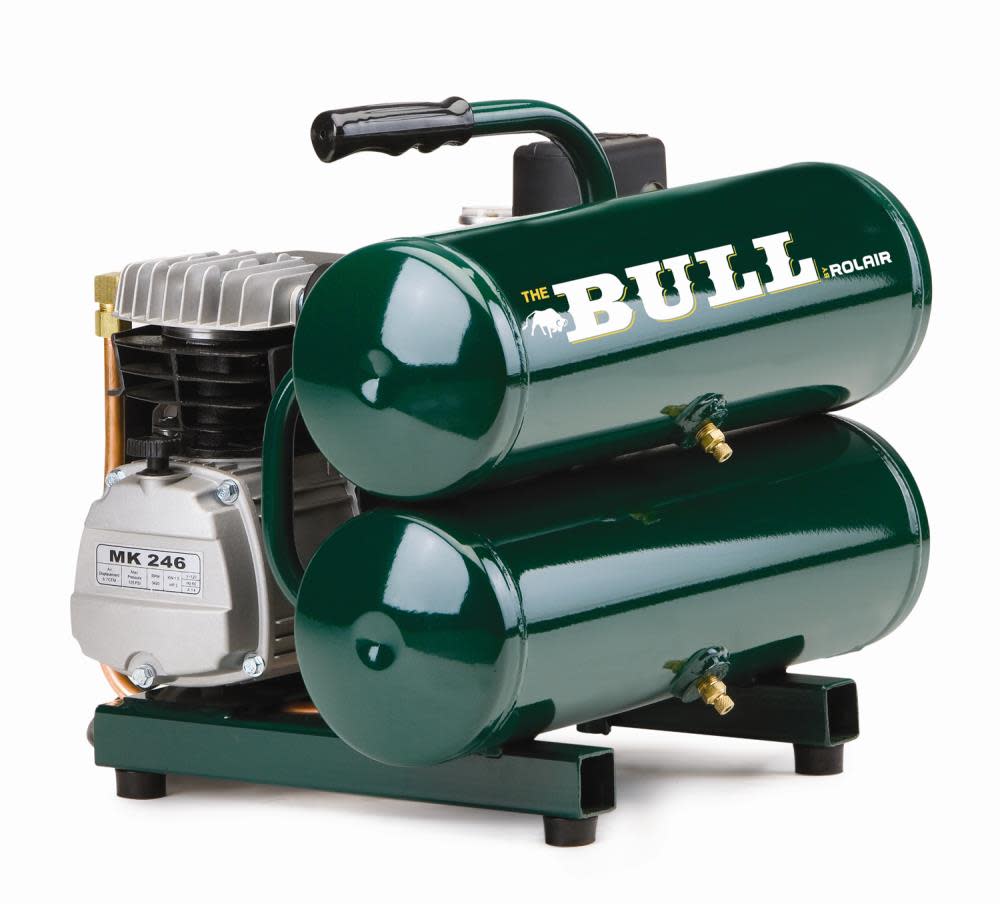 Rolair 2 HP – “Bull” (115V) 4.1 CFM90PSI 4.3 Gall Stack Tank Compressor - Ascmtools