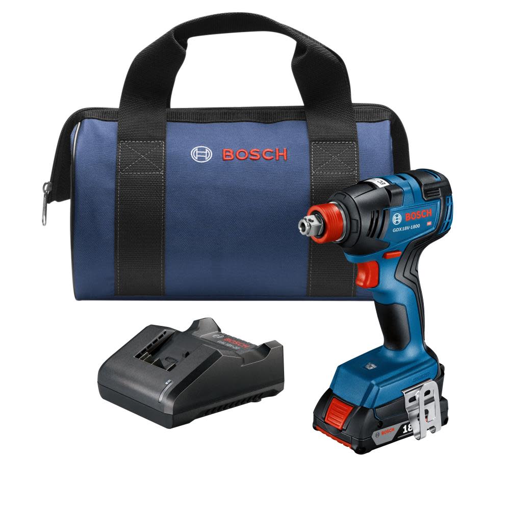 Bosch 18V EC 1/4″ & 1/2″ Two-in-One Bit/Socket Impact Driver Kit - Ascmtools