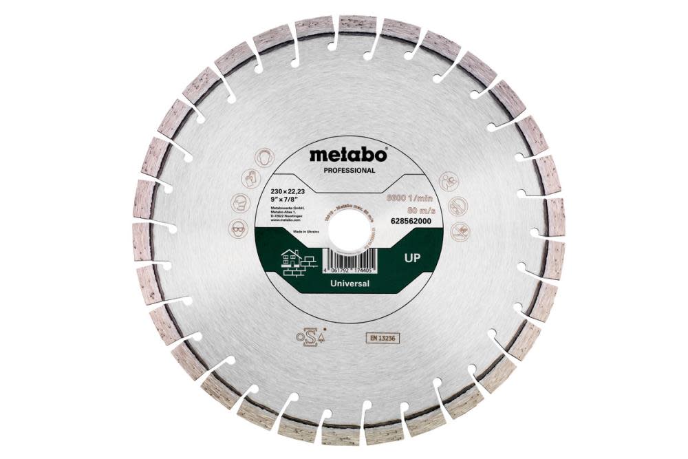 Metabo Diamond Cutting Disc 9″ x 7/8″ Universal 30 Segments - Ascmtools