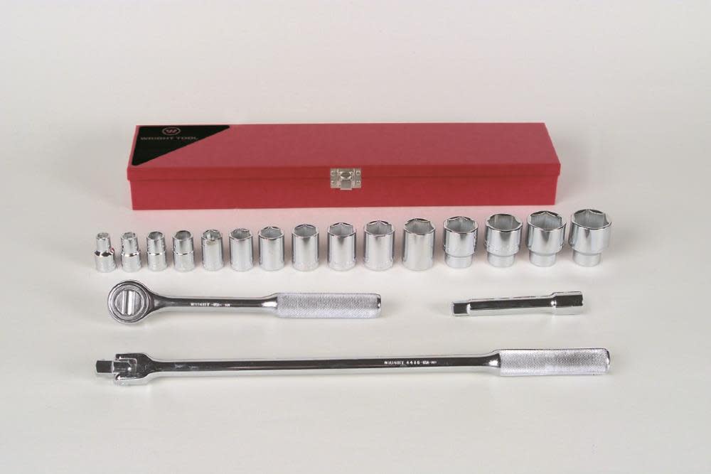 Wright Tool 1/2 In. Drive 18 pc. 6 pt Socket Set - Ascmtools