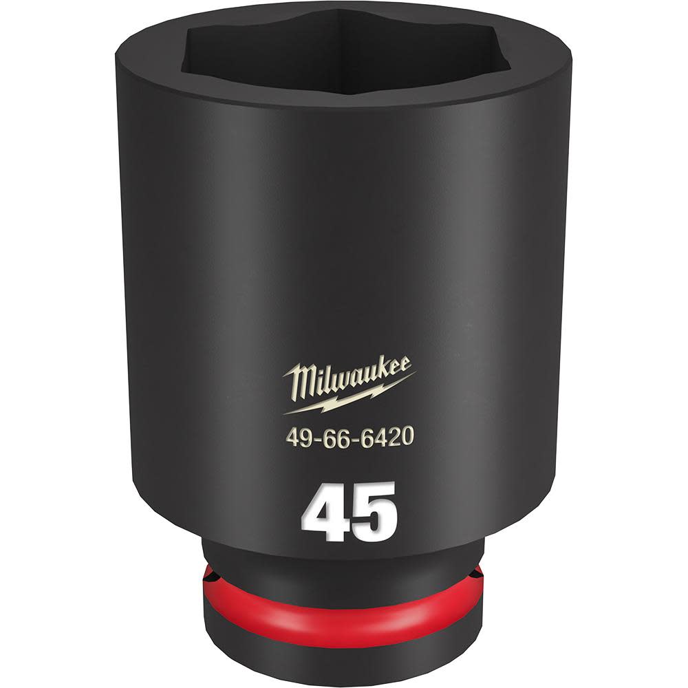 Milwaukee SHOCKWAVE Impact Duty 45MM Deep Socket 3/4″ Drive 6 Point - Ascmtools