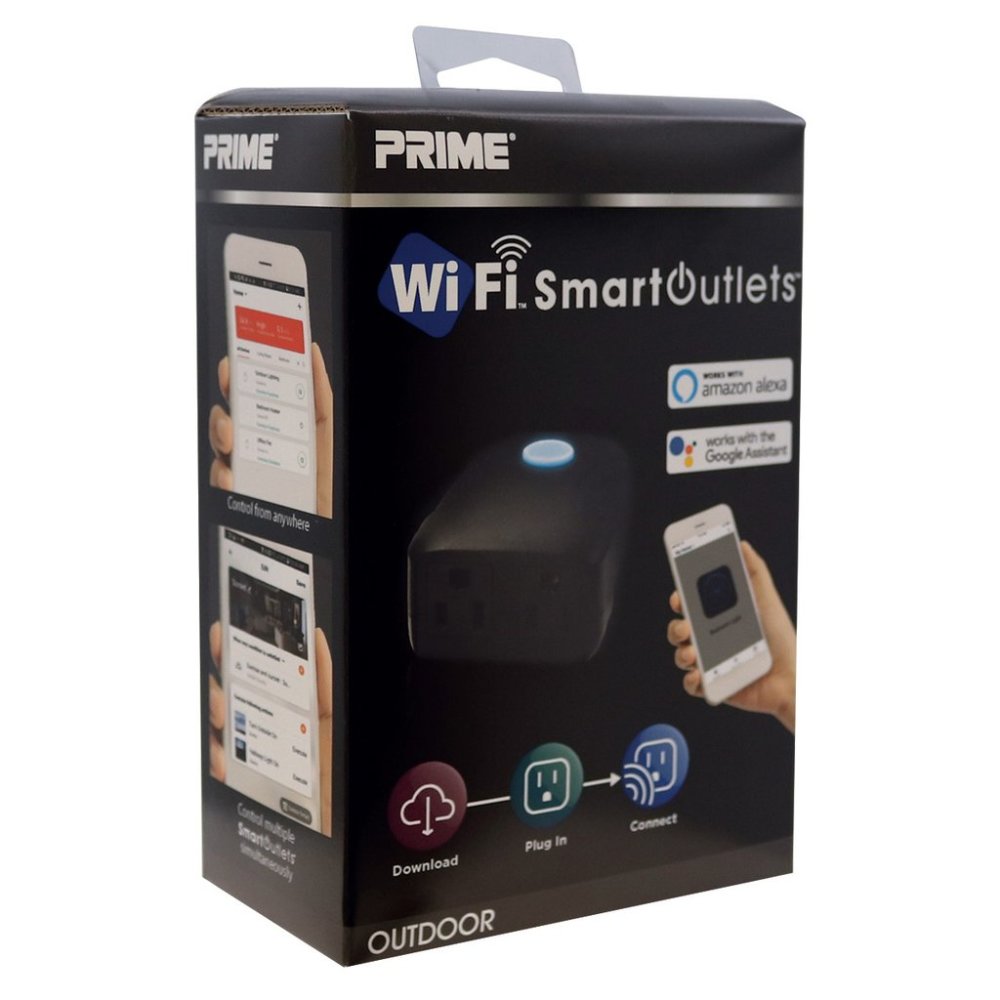 Prime 2 Outlet Outdoor WiFi Remote Control Smart Outlet - Ascmtools