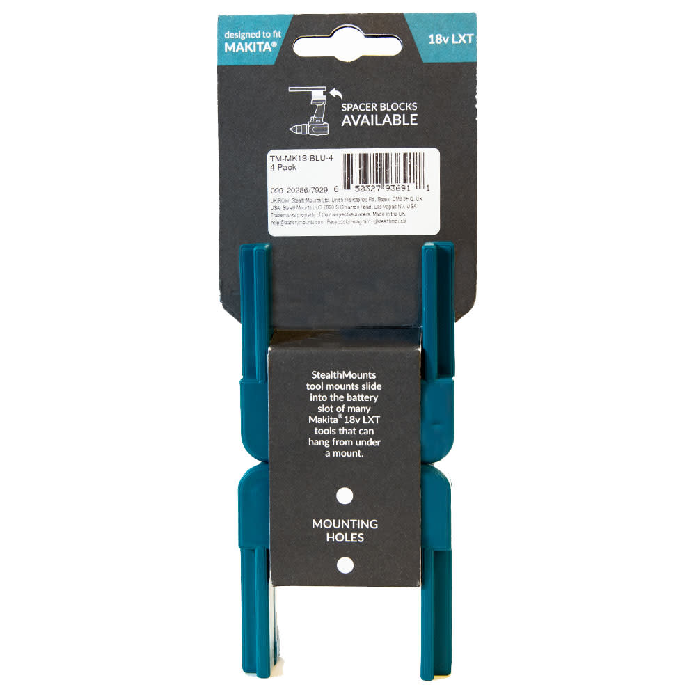 Stealthmounts Tool Mount Makita LXT Blue 4pk - Ascmtools