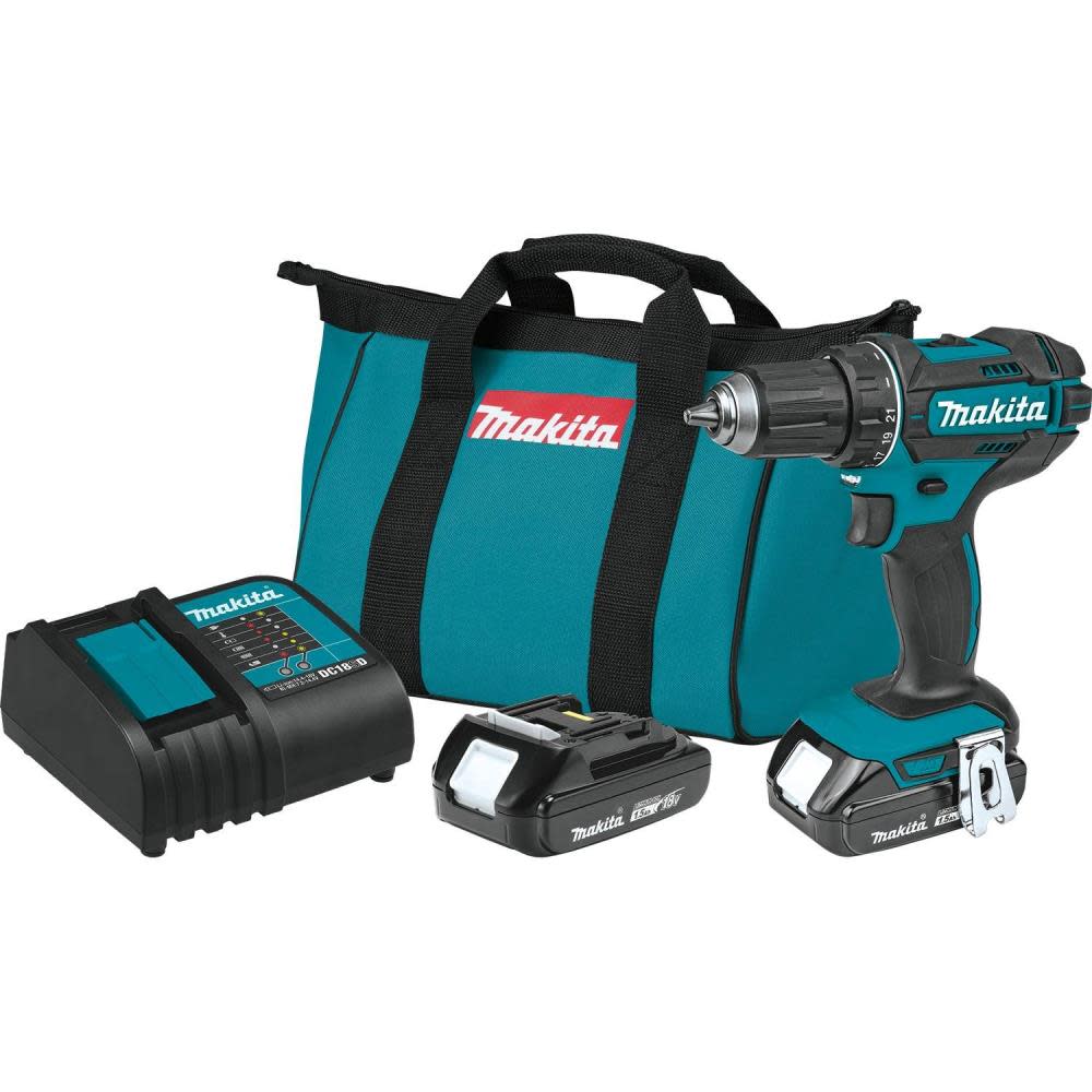 Makita 18V LXT Lithium-Ion Compact Cordless 1/2″ Driver-Drill Kit (1.5Ah) - Ascmtools