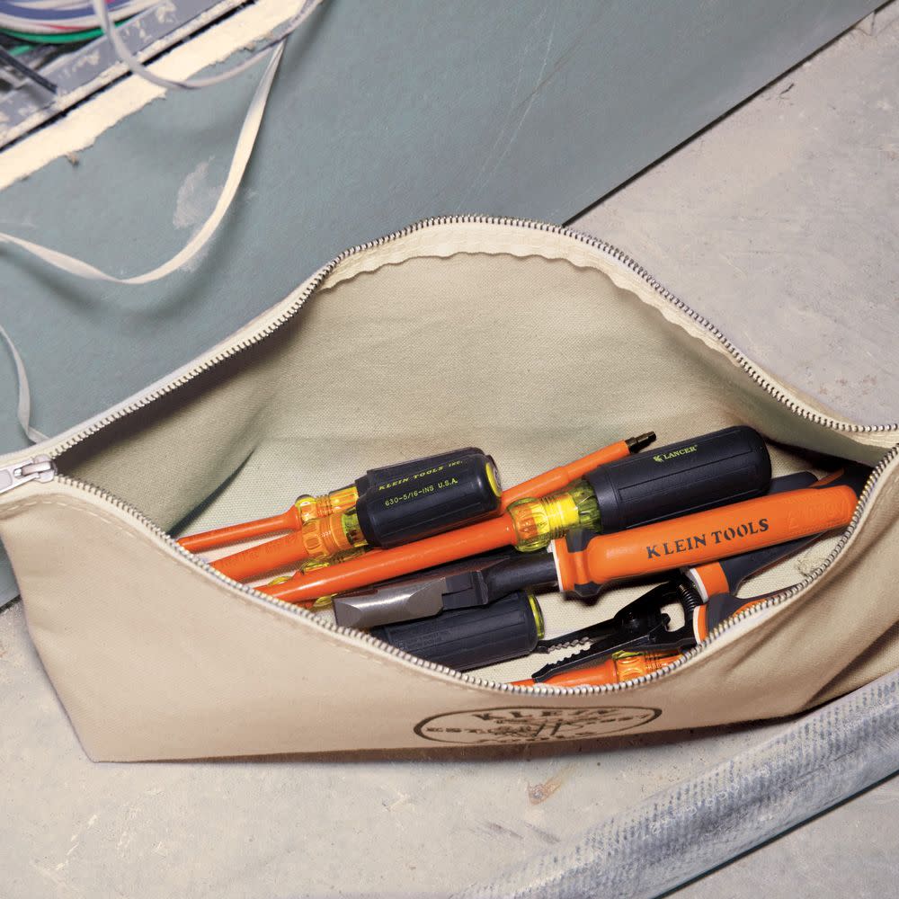 Klein Tools Zipper Canvas Tool Bag Natural - Ascmtools
