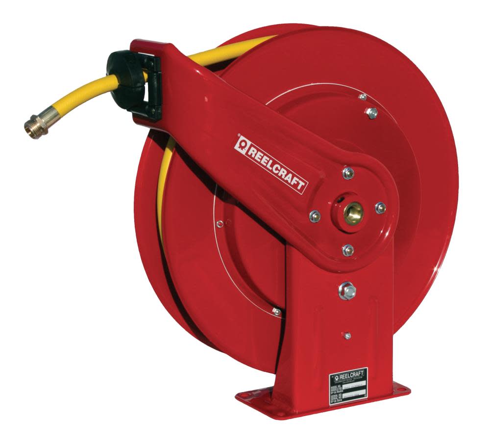 Reelcraft Hose Reel with Hose Steel Series 7000 1/2″ x 50′ - Ascmtools