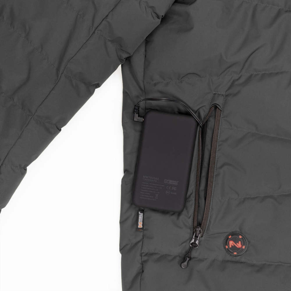 Mobile Warming 7.4V Crest Heated Jacket Mens Black Small - Ascmtools