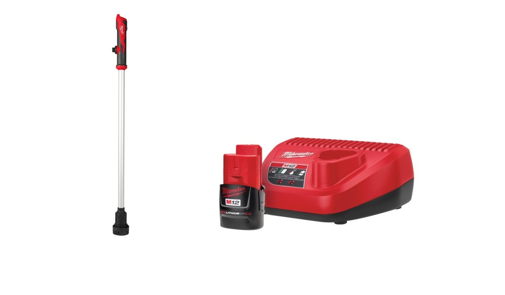 Milwaukee M12 Stick Transfer Pump with Battery & Charger Starter Kit Bundle - Ascmtools