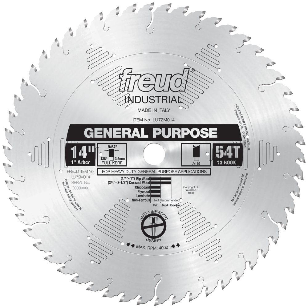 Freud 14″ General Purpose Blade - Ascmtools