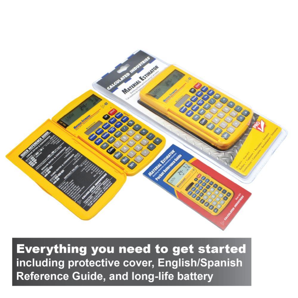 Calculated Industries Material Estimator Building Materials Estimating Calculator - Ascmtools