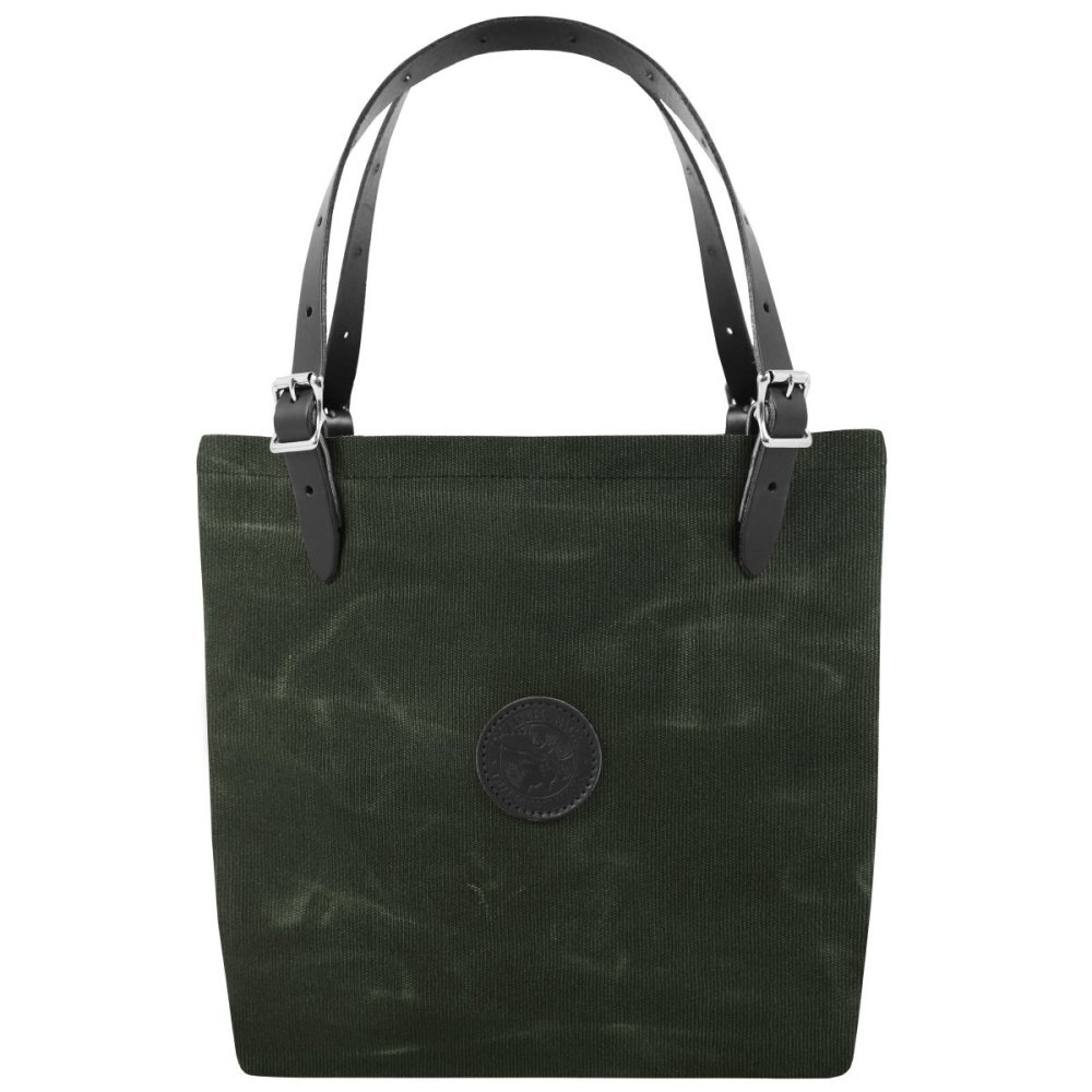 Duluth Pack 18 Liter Capacity Wax Olive Drab Medium Market Tote - Ascmtools