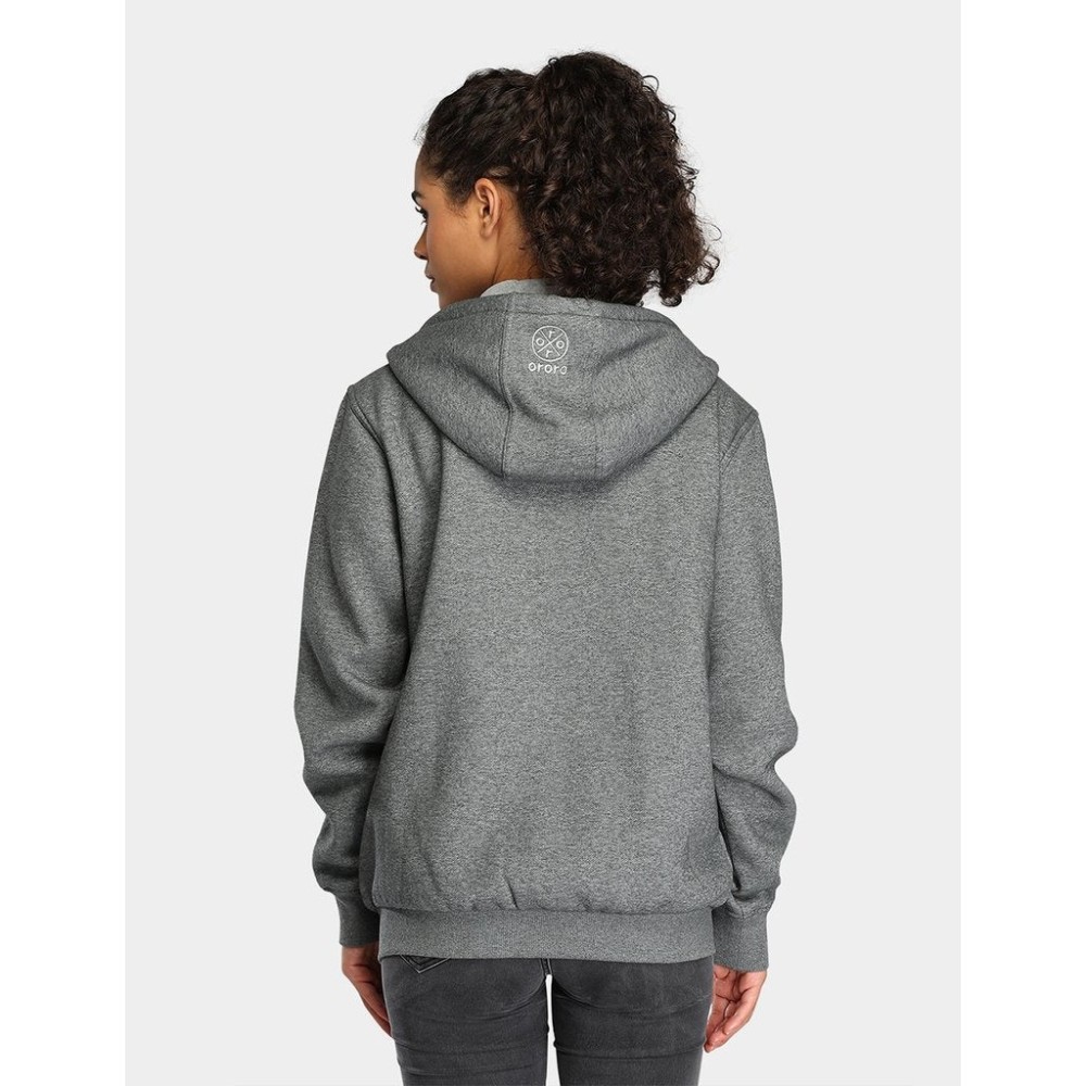 ORORO Unisex Flecking Gray Heated Fleece Hoodie Kit 2X - Ascmtools