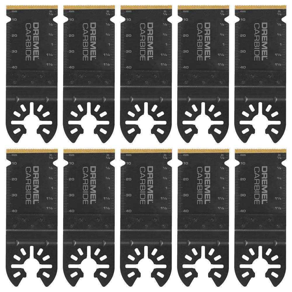 Dremel Universal Dual Interface 1 1/4″ Carbide Flush Cutting Oscillating Blade 10pc - Ascmtools