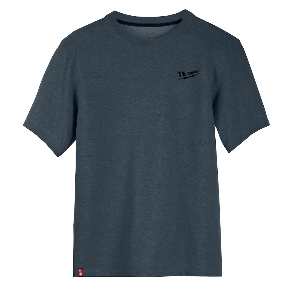 Milwaukee Hybrid Work Tee Short Sleeve Blue Small - Ascmtools