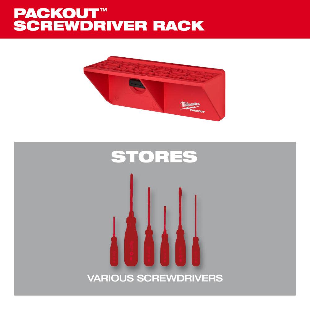 Milwaukee PACKOUT Screwdriver Rack - Ascmtools