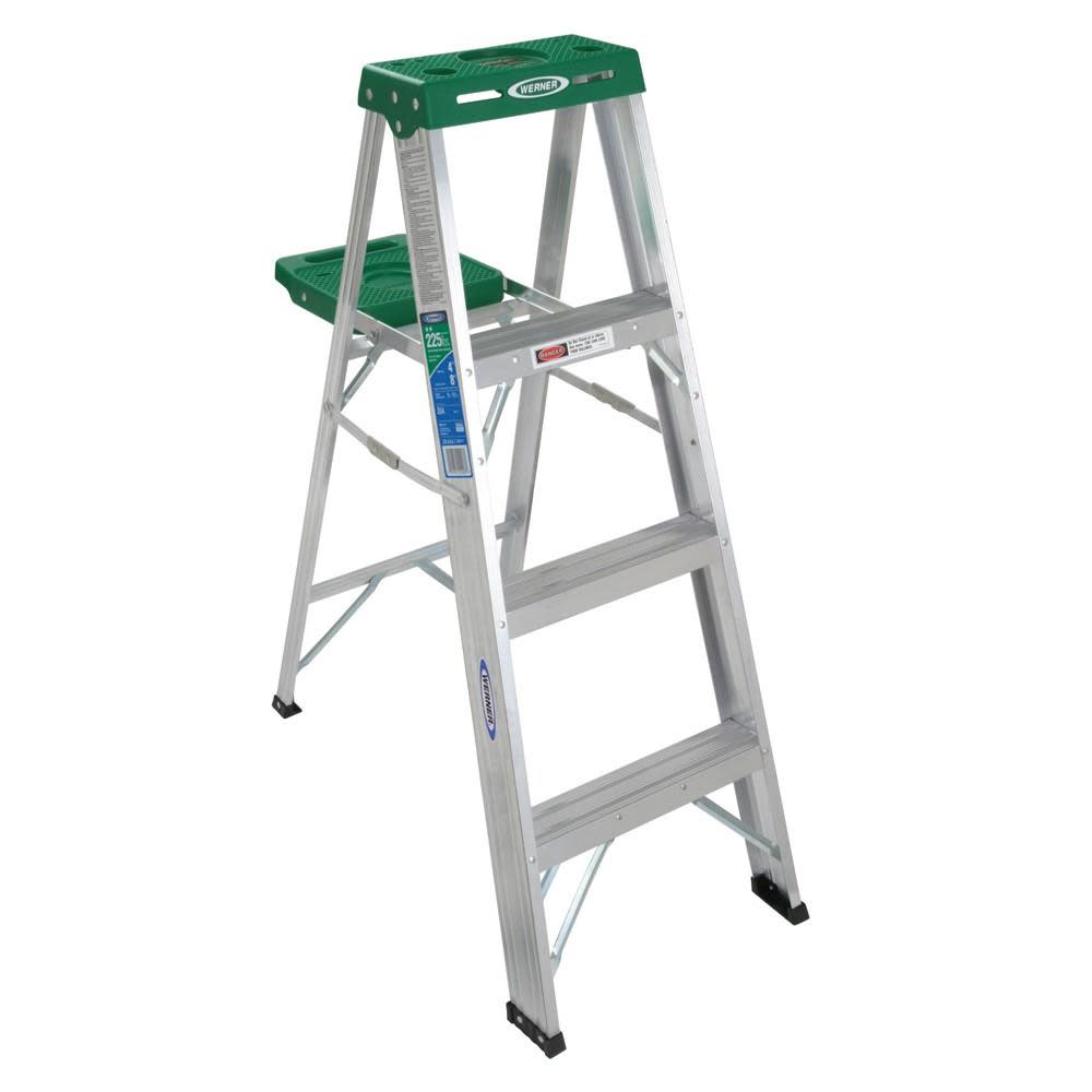 Werner 4 Ft Aluminum Type II Step Ladder - Ascmtools