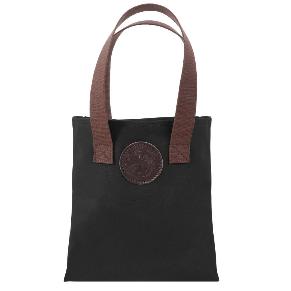 Duluth Pack 6 Liter Capacity Black Canvas Box Style Promo Tote - Ascmtools