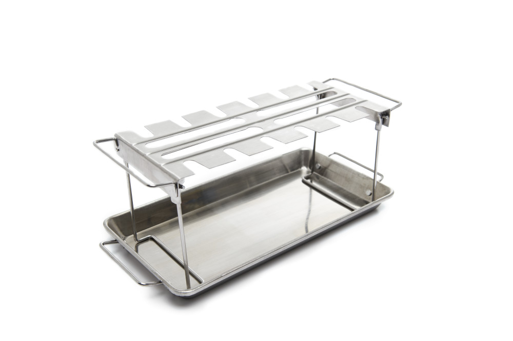 Broil King Stainless Steel Roaster and Wing Rack with Pan - Ascmtools