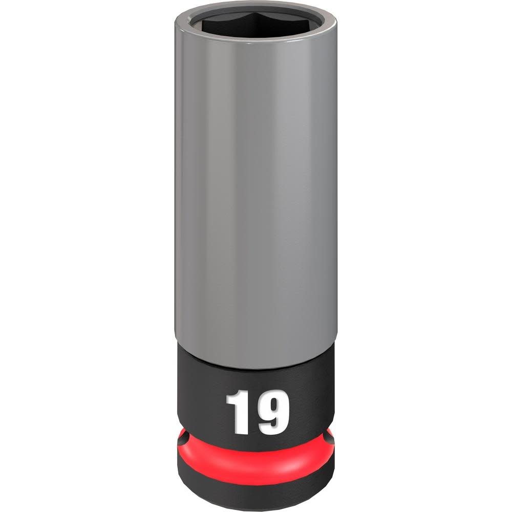 Milwaukee SHOCKWAVE Impact Duty Socket 1/2 Drive 19MM Metric Lug Nut Wheel - Ascmtools