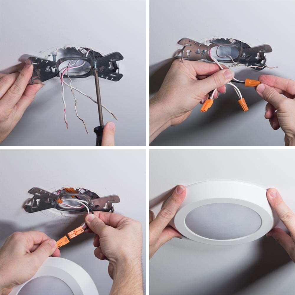 Halo Downlight 6″ Matte Soft White 8W 600 Lumen Backlit LED - Ascmtools