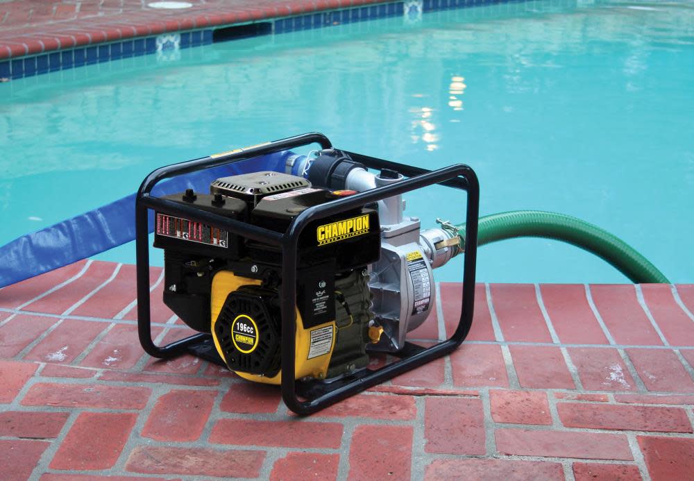 Champion Power Equipment 2-Inch Gas-Powered Semi-Trash Water Transfer Pump with Hose and Wheel Kit – 66520 - Ascmtools