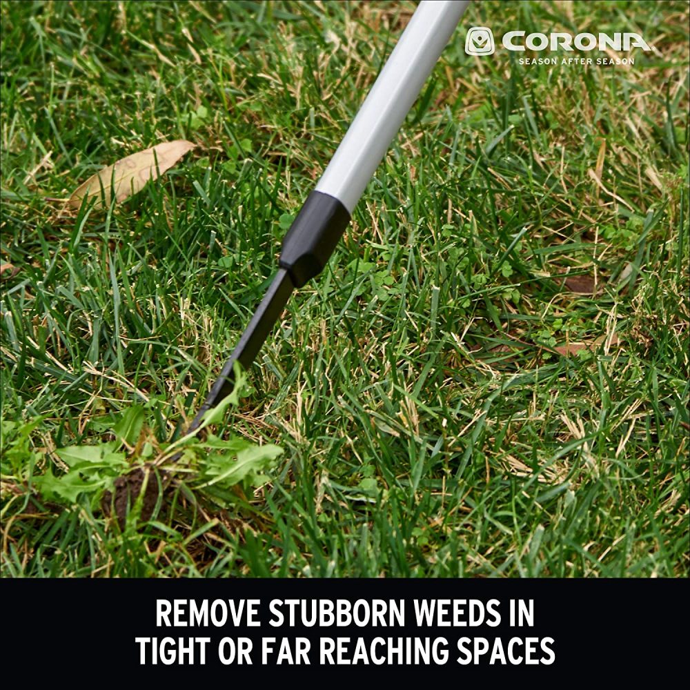 Corona Weeder 40″ ComfortGEL Steel Extended Reach 2 Prong - Ascmtools