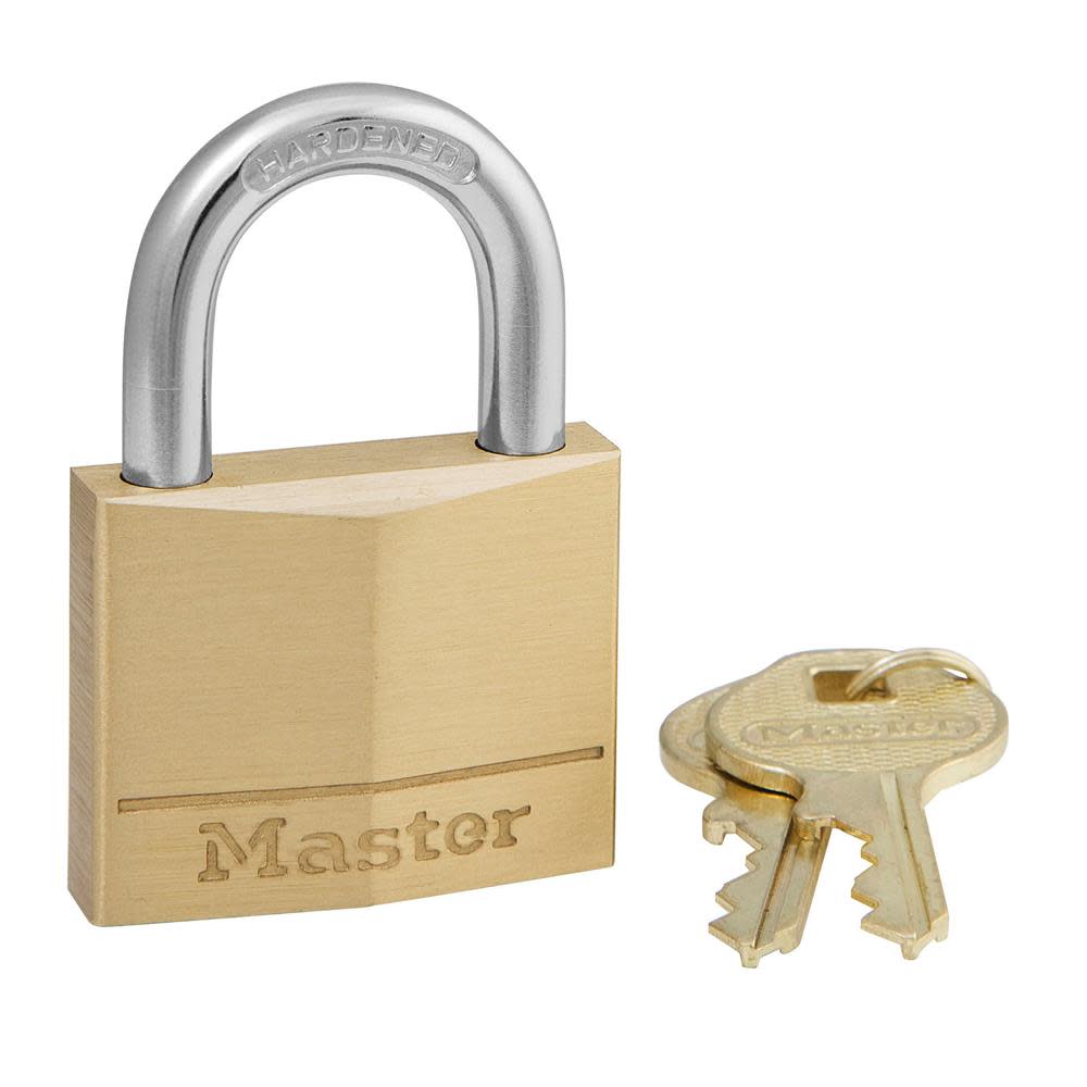 Master Lock 1-9/16 In. (40mm) Wide Solid Brass Body Padlock - Ascmtools