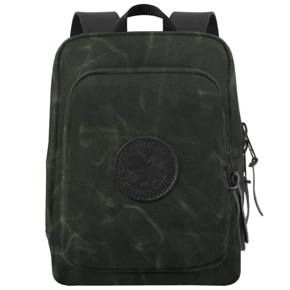 Duluth Pack 9 Liter Capacity Wax Olive Drab Small Standard Backpack - Ascmtools