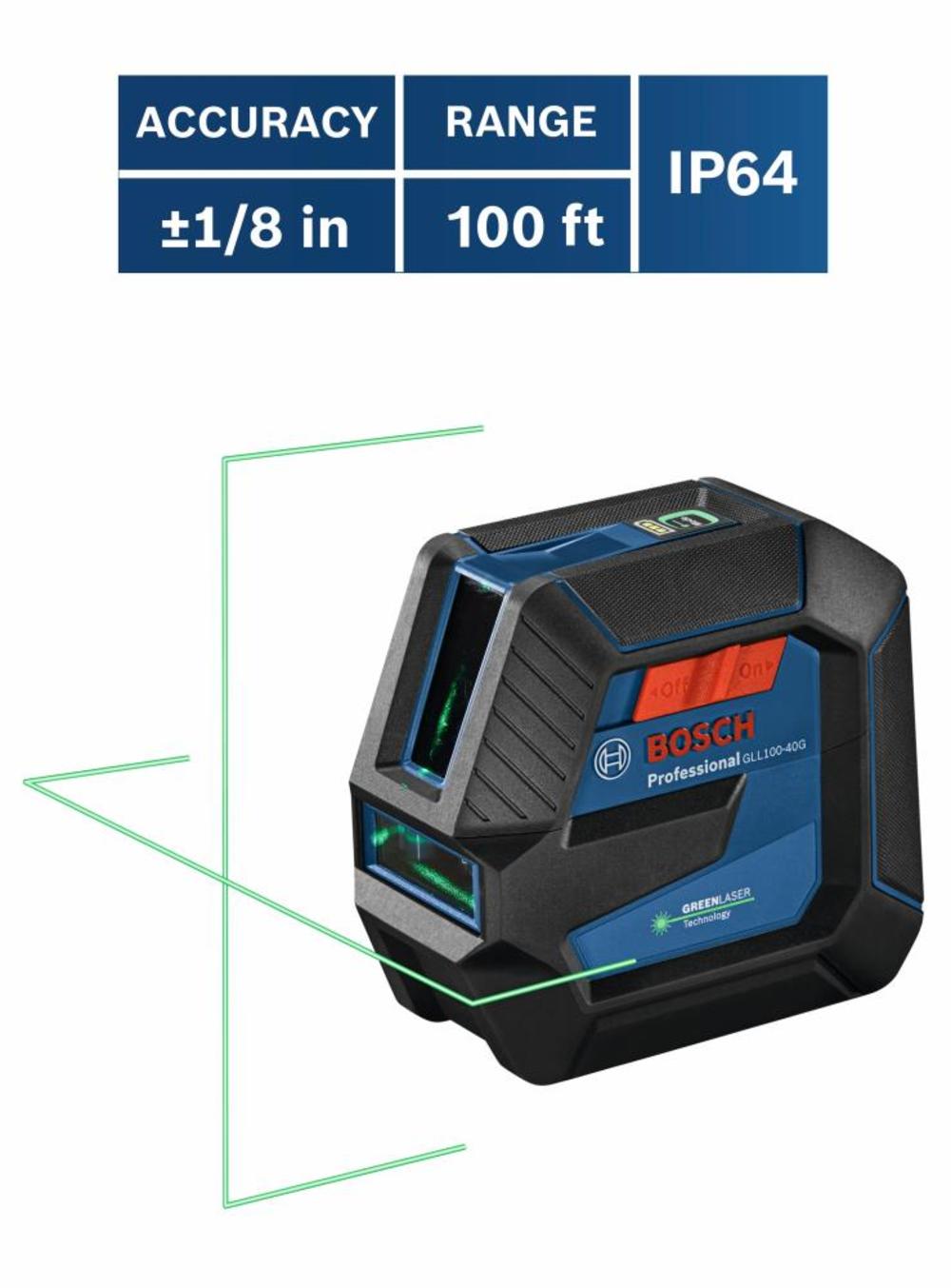 Bosch Green Beam Self Leveling Cross Line Laser Reconditioned - Ascmtools