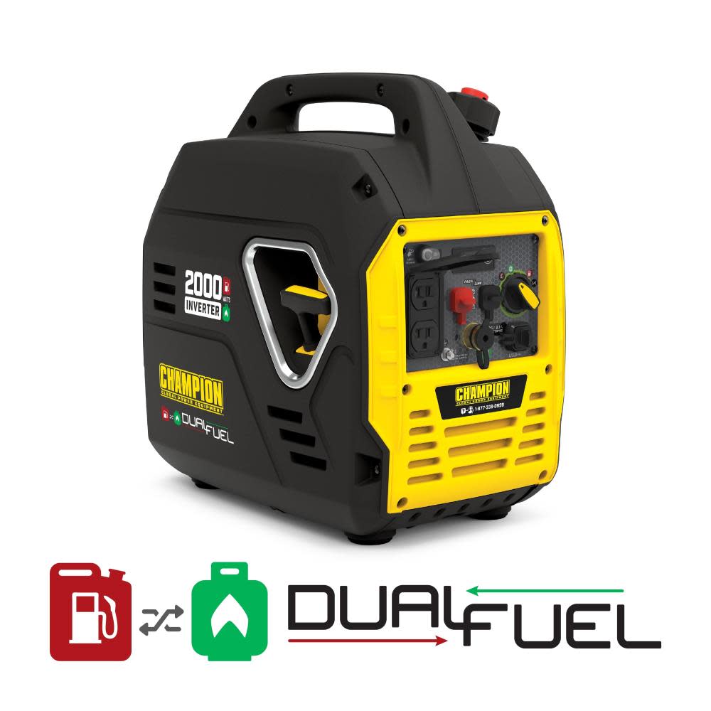 Champion Power Equipment 2000-Watt Ultralight Portable Dual Fuel Inverter Generator - Ascmtools
