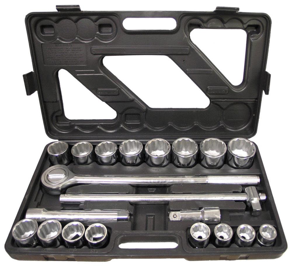 Allied International Harvest Forge 21pc 3/4In Dr Heavy Duty SAE Socket Set - Ascmtools