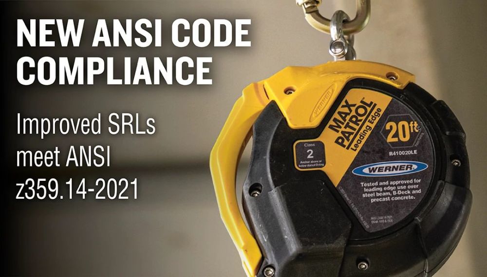 Werner 30′ Max Patrol Self-Retracting Lifeline Leading Edge - Ascmtools