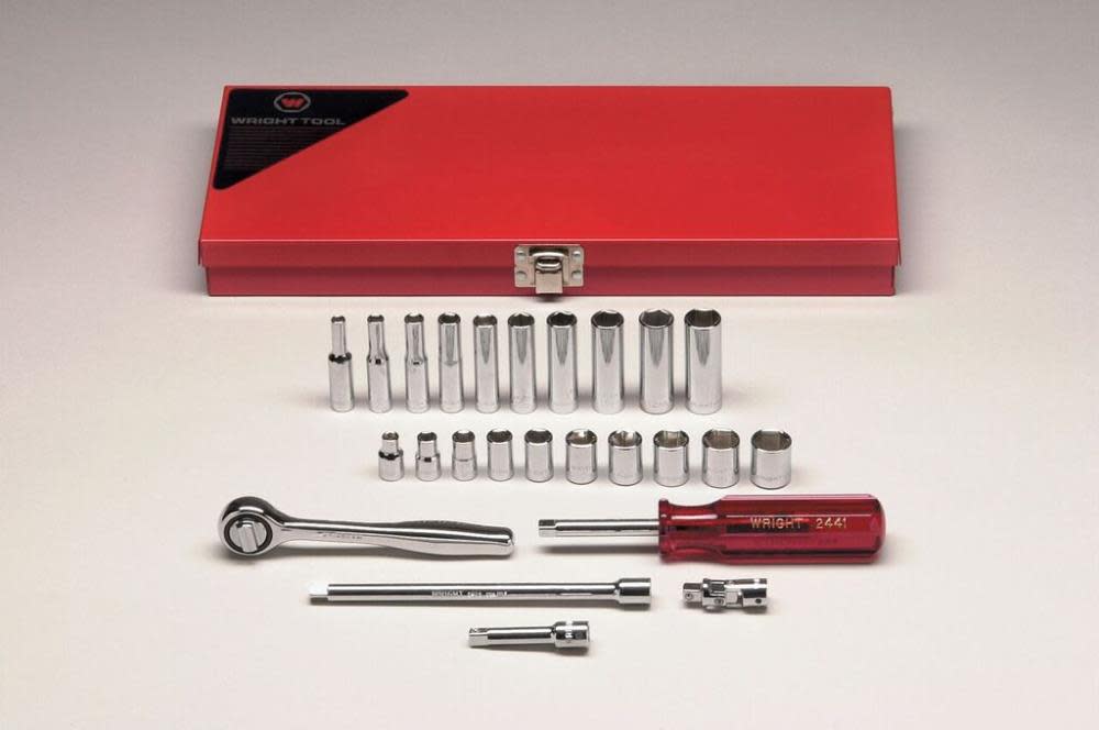 Wright Tool 1/4 In. Drive 25 pc. 6 pt std & Deep Metric Socket Set - Ascmtools