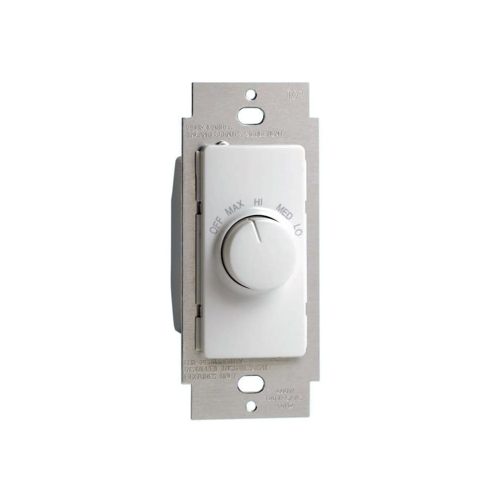 Leviton Decora Fan Control Switch 1.5A White 1Pole Rotary 4 Speed - Ascmtools