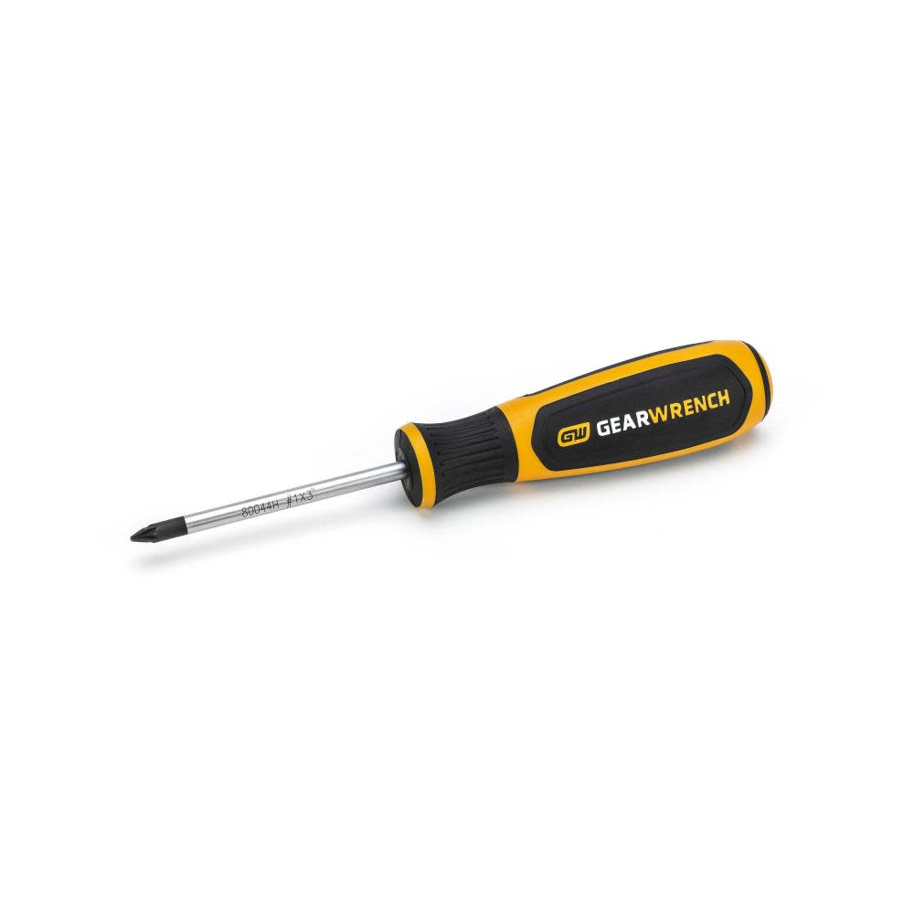 GEARWRENCH #1 x 3″ Pozidriv Dual Material Screwdriver - Ascmtools
