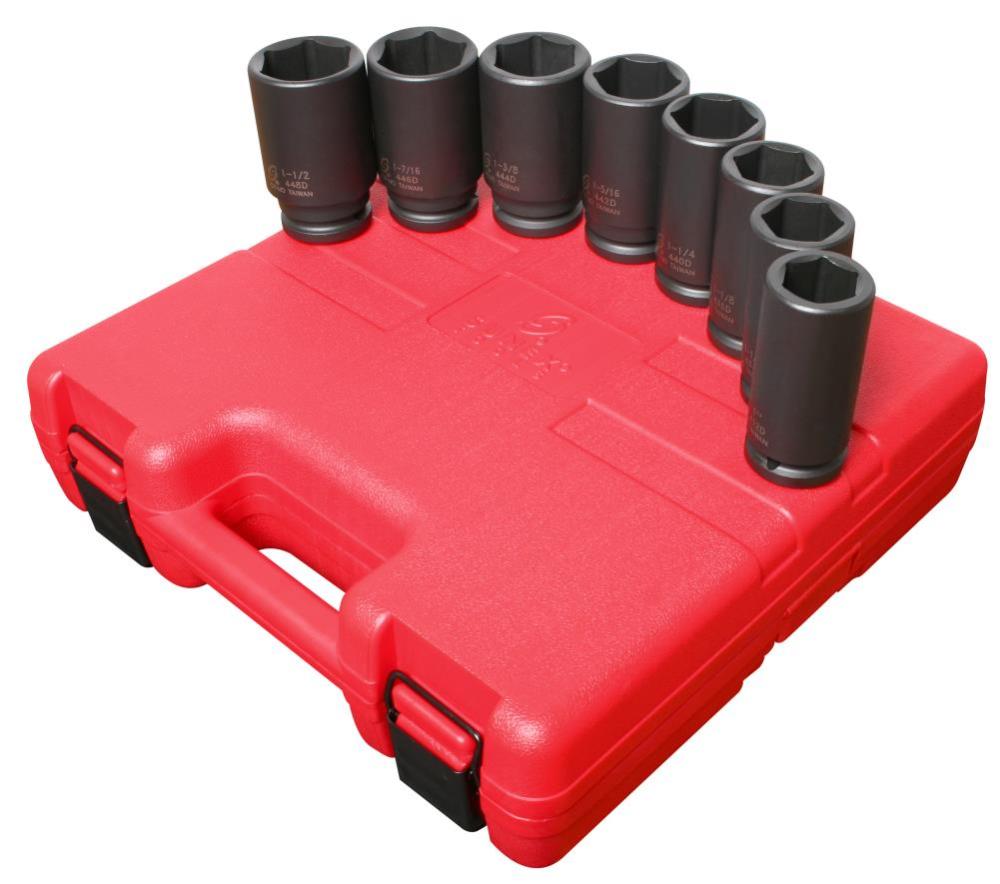 Sunex 3/4 In. Drive SAE Deep Impact Socket Set 8 pc. - Ascmtools