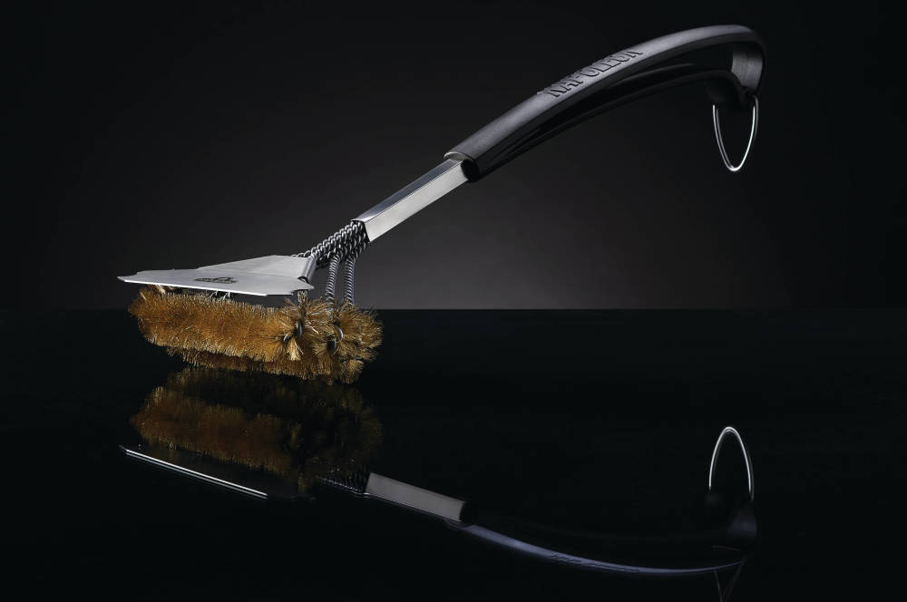 Napoleon Triple-Row Grill Brush with Brass Bristles - Ascmtools