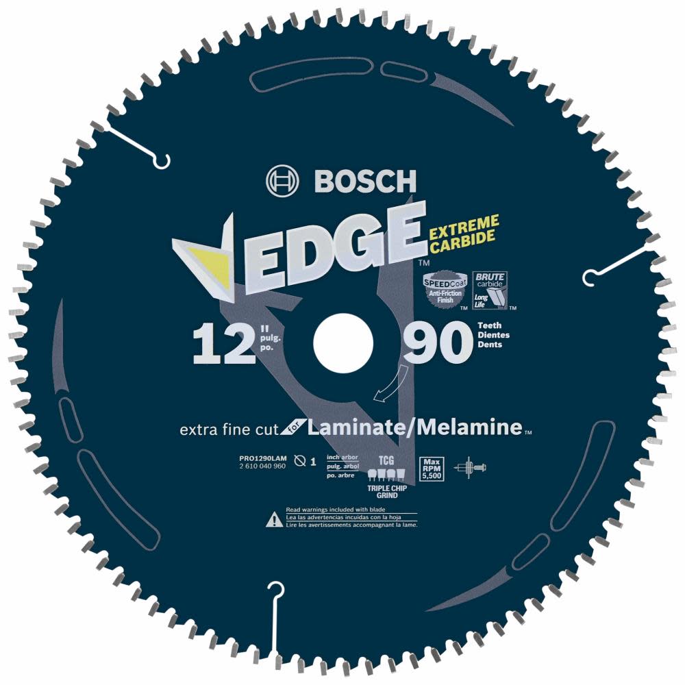 Bosch 12 In. 90 Tooth Edge Circular Saw Blade for Laminate - Ascmtools