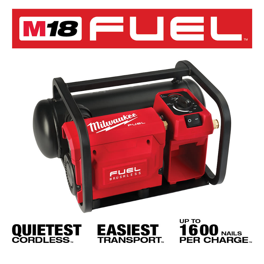 Milwaukee M18 FUEL 2 Gallon Air Compressor with M18 12.0Ah Battery Pack - Ascmtools