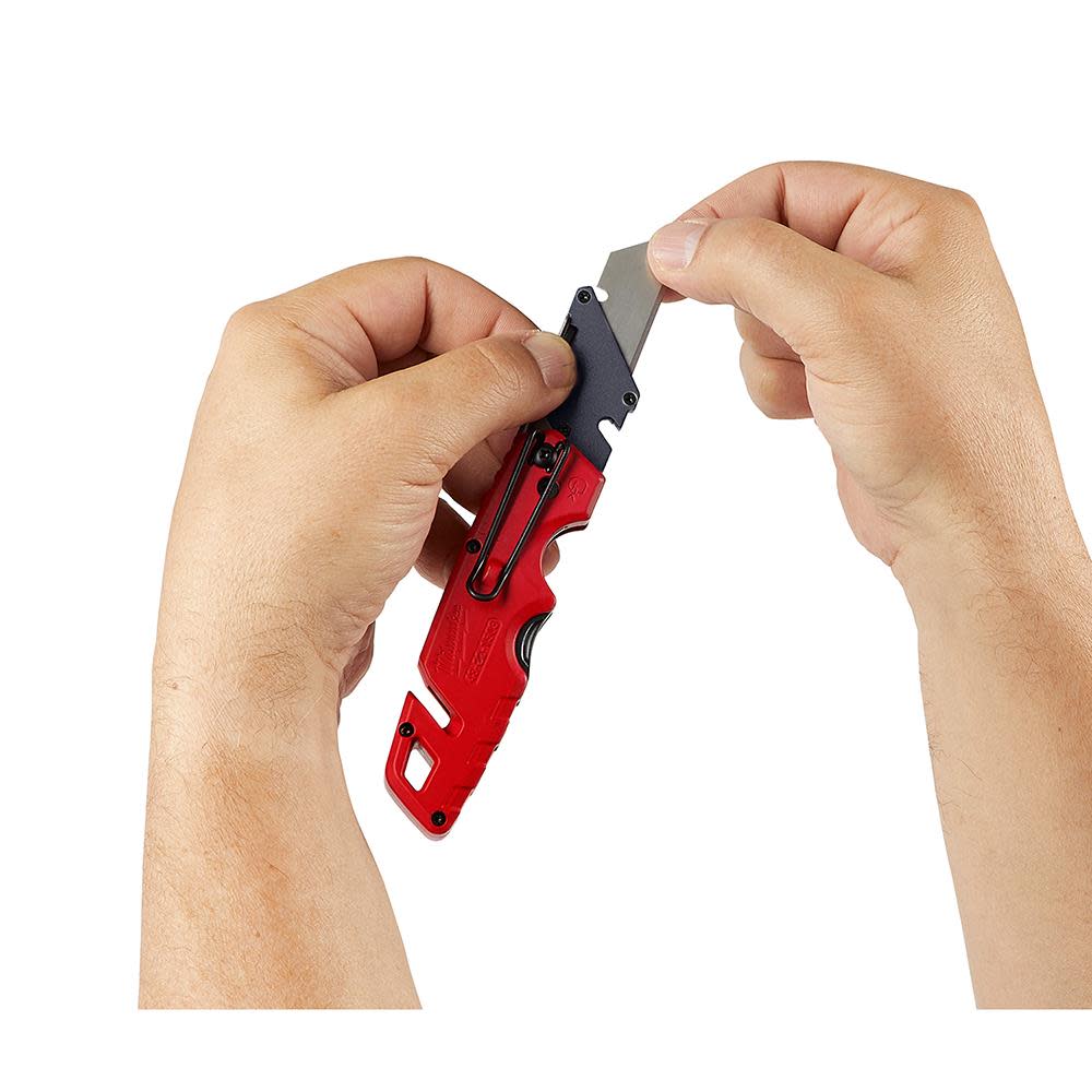 Milwaukee FASTBACK Folding Utility Knife with Blade Storage - Ascmtools