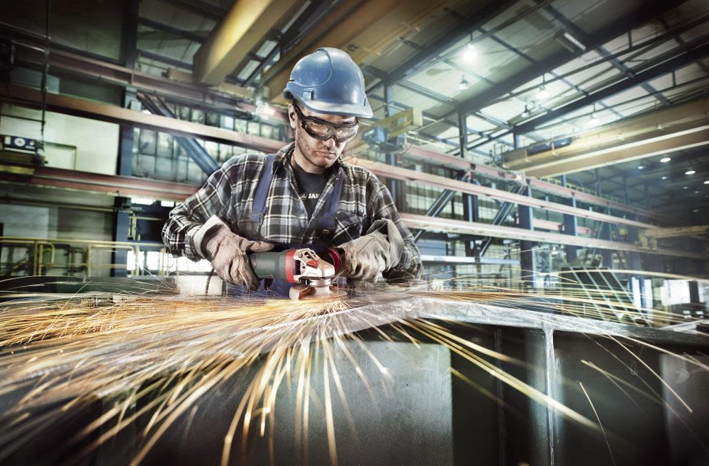 Metabo WPB12-125Quick 5In Angle Grinder with Brake Non-Locking Paddle Switch - Ascmtools