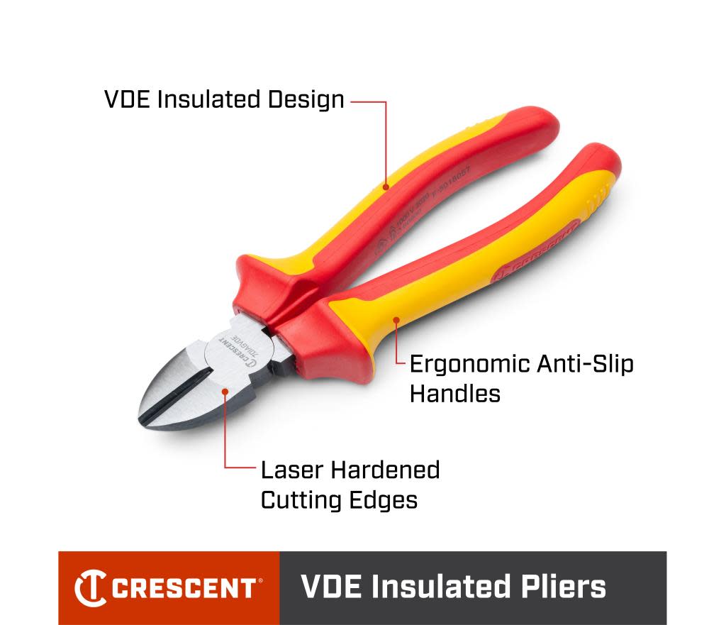 Crescent Plier 7″ Diagonal VDE - Ascmtools