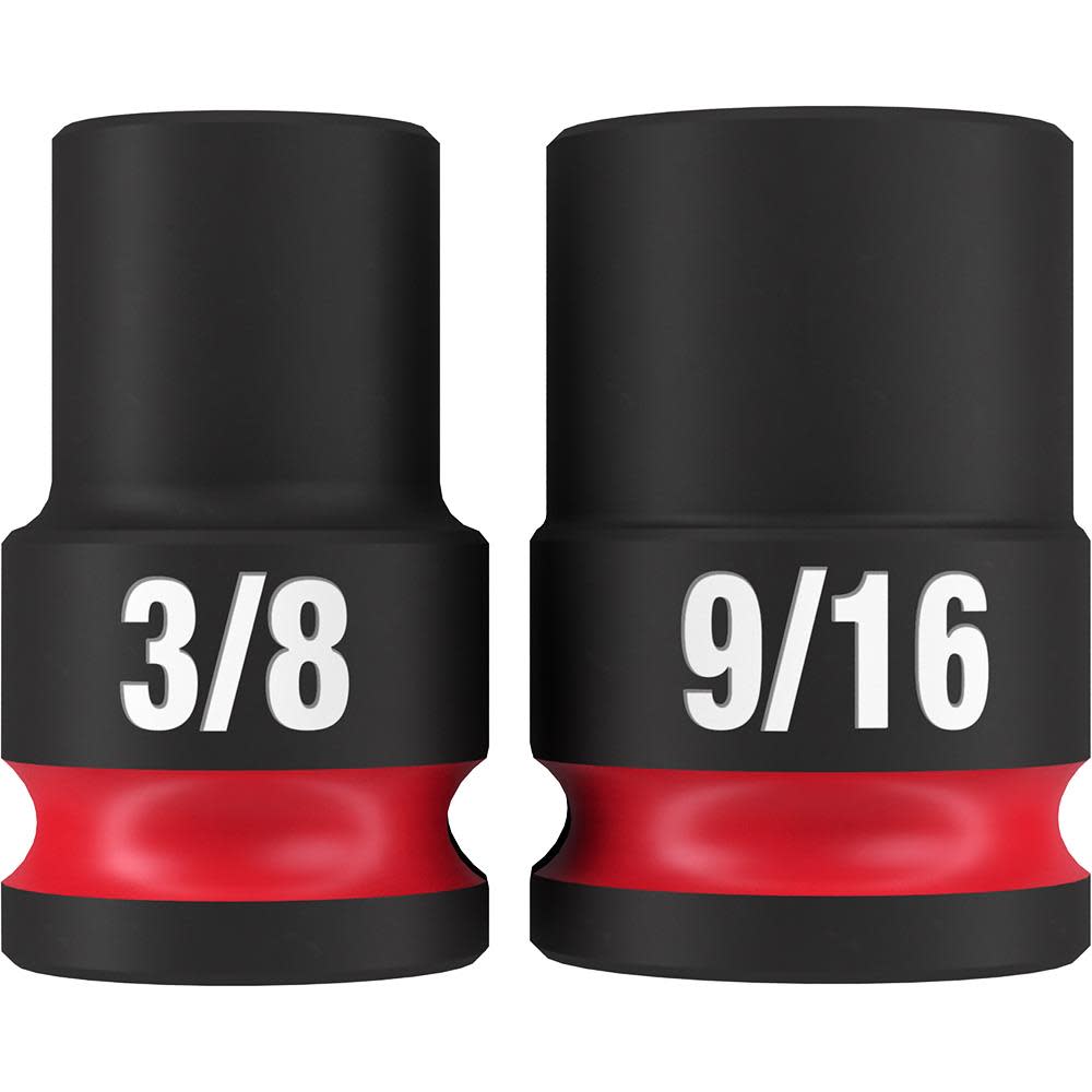 Milwaukee Impact Socket 3/8″ Drive SAE Standard 6 Point 12pc - Ascmtools