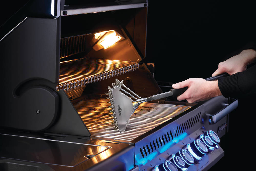 Napoleon Bristle-Free Triple-Row Grill Brush for use on Stainless Steel Cooking Grids - Ascmtools