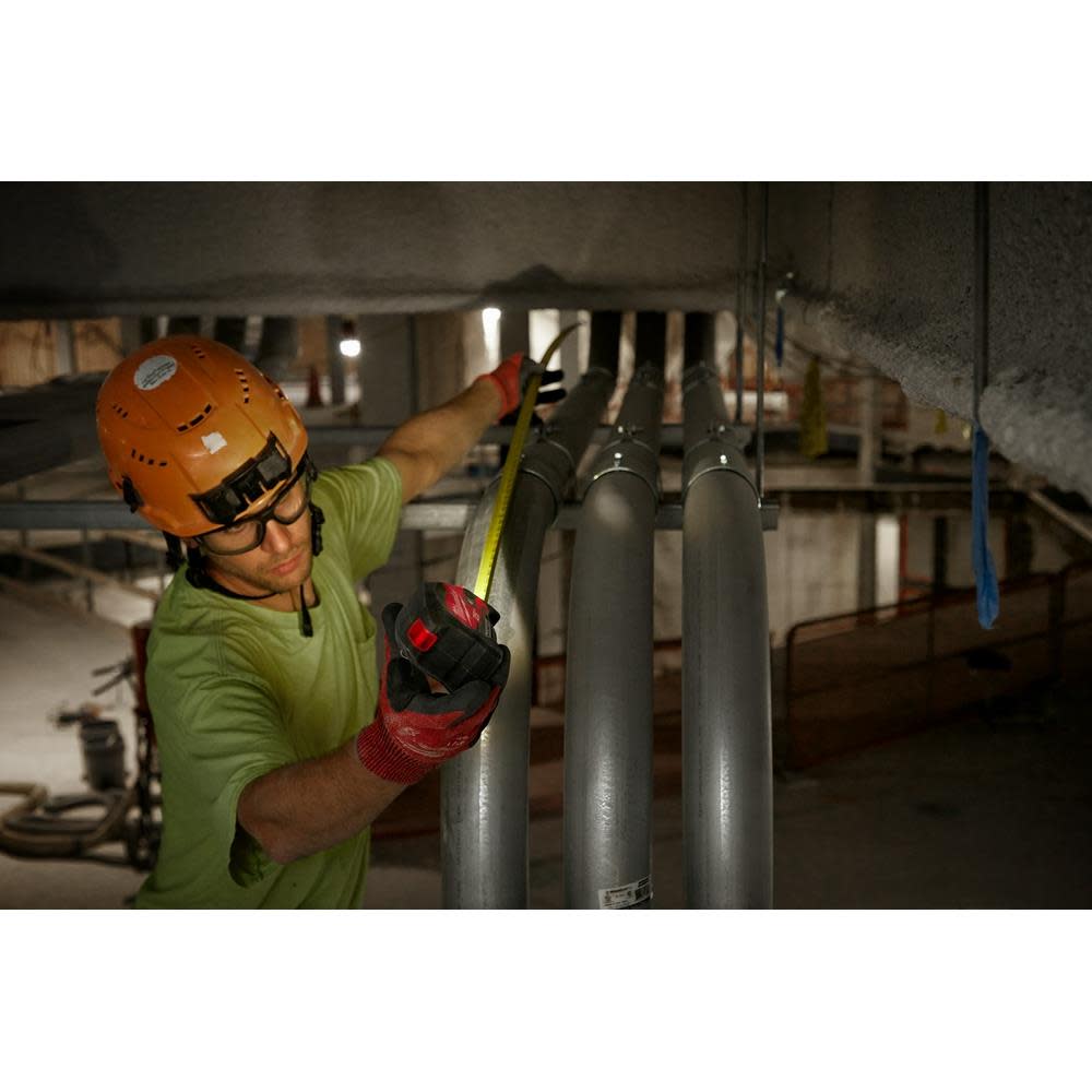 Milwaukee 25ft Wide Blade Magnetic Tape Measure with 100L Light - Ascmtools