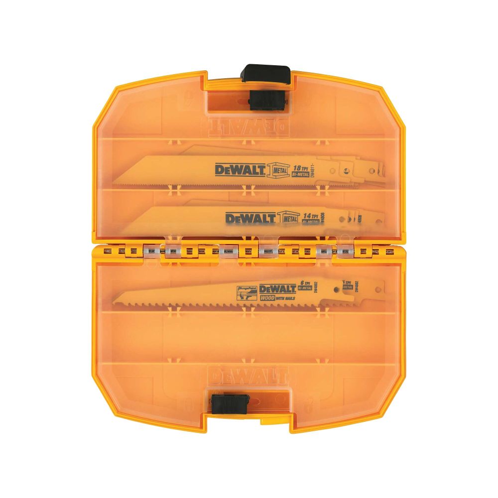 DEWALT Reciprocating Saw Blades Bi-Metal Tough Case Set 15pc - Ascmtools
