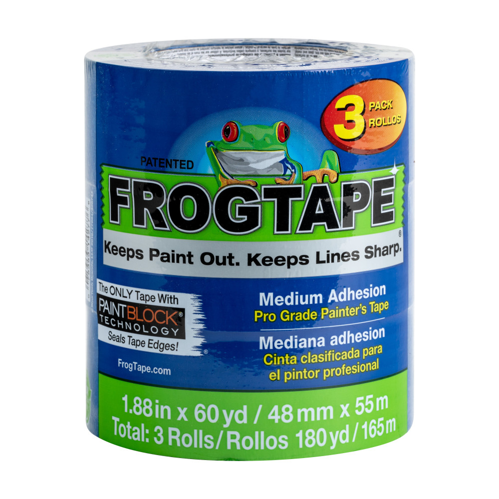 Frogtape CP 130 Painter’s Tape – Pro Grade – Blue – 48mm x 55m – 3-Pack - Ascmtools