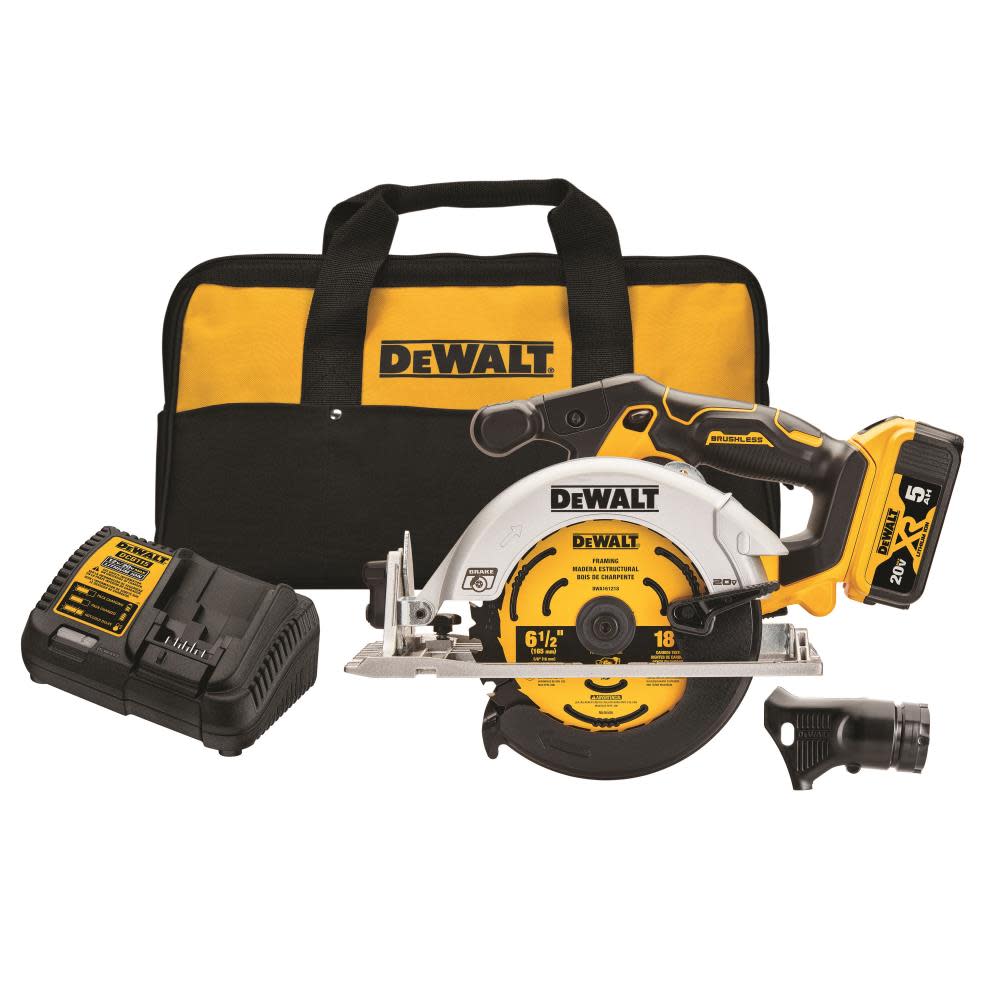 DEWALT 20V MAX 6-1/2 in. Brushless Cordless Circular Saw Kit - Ascmtools