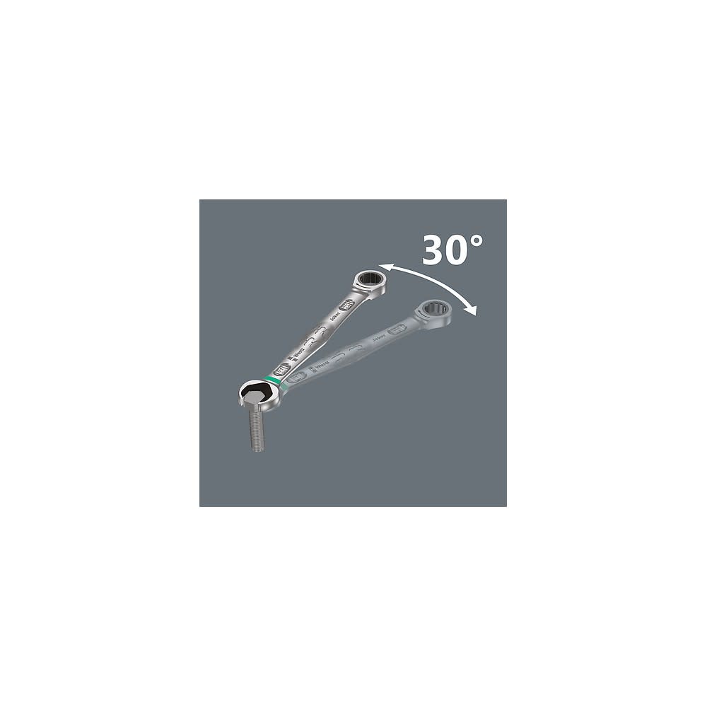 Wera Tools 6000 Joker 8 Imperial 1 Combination Ratchet Wrench Set - Ascmtools