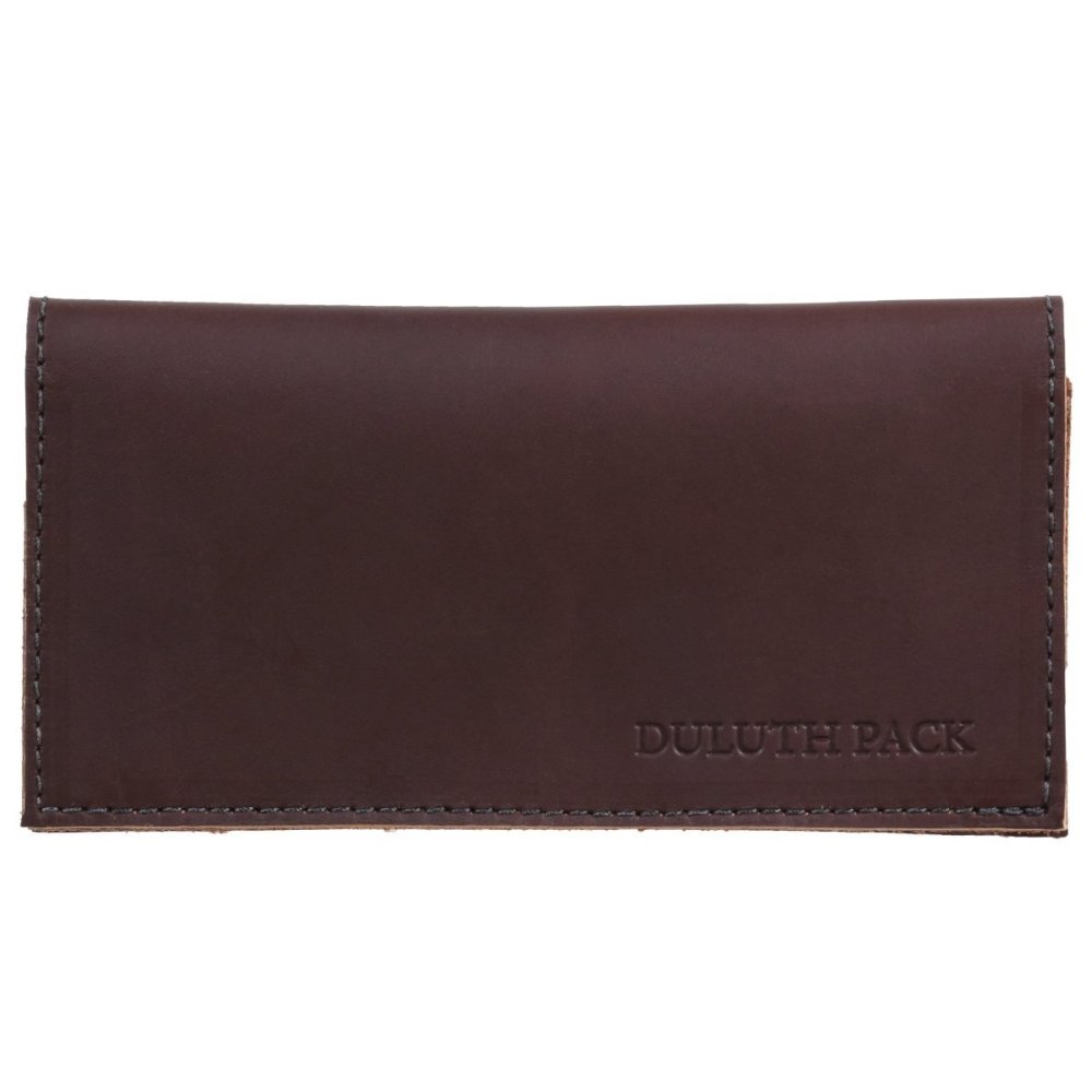 Duluth Pack Brown Smooth Leather Checkbook Cover - Ascmtools